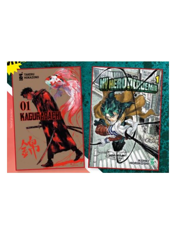 MY HERO ACADEMIA 1 VARIANT COVER EDITION + KAGURABACHI 1 VARIANT COVER EDITION BUNDLE